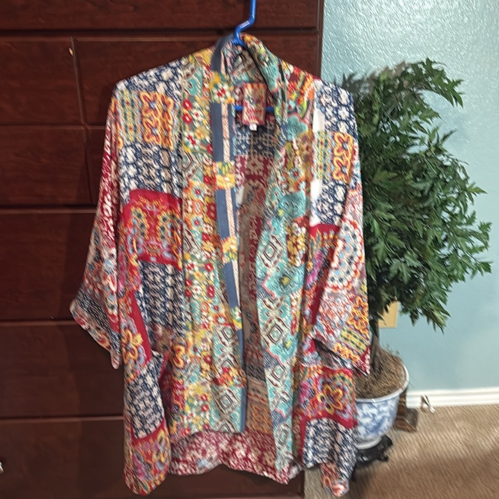 Johnny Was Multicolor Patchwork Jacket - image 3